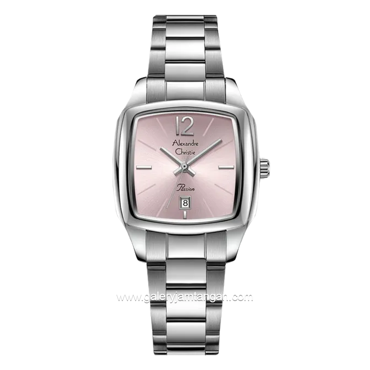 Alexandre Christie AC 2454 LD Silver Dial Pink Stainless Steel
