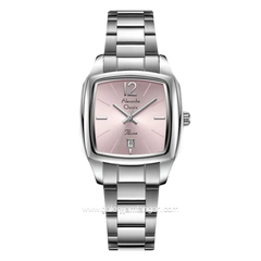 Alexandre Christie AC 2454 LD Silver Dial Pink Stainless Steel