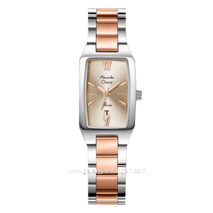 Alexandre Christie Passion AC 2455 LD Silver Combinasi Rosegold Stainless Steel Stap