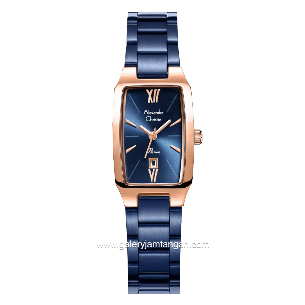 Alexandre Christie Passion AC 2455 LD Blue Rosegold Stainless Steel Stap