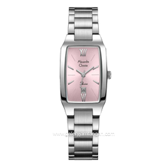 Alexandre Christie Passion AC 2455 LD Silver Dial Pink Stainless Steel Stap