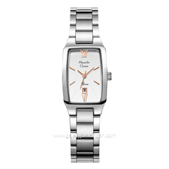 Alexandre Christie Passion AC 2455 LD Silver Dial White Stainless Steel Stap