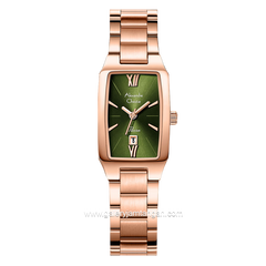 Alexandre Christie Passion AC 2455 LD Rosegold Dial Green Stainless Steel Stap