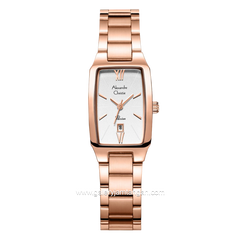 Alexandre Christie Passion AC 2455 LD Rosegold Dial White Stainless Steel Stap