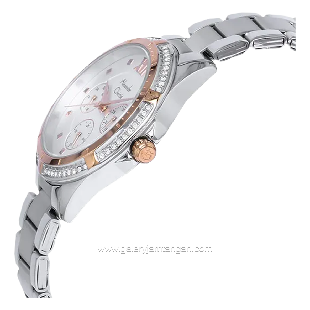 Alexandre Christie AC 2644 BF Silver Rosegold Multifunction Stainless Steel
