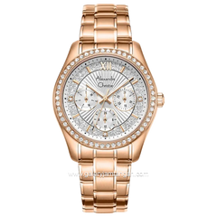 Alexandre Christie AC 2645 BF Multifunction Rosegold White Stainless Steel Strap