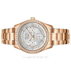 Alexandre Christie AC 2645 BF Multifunction Rosegold White Stainless Steel Strap