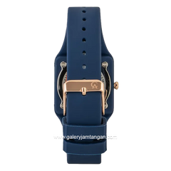 Alexandre Christie AC 2744 BF Blue Rosegold Rubber Strap