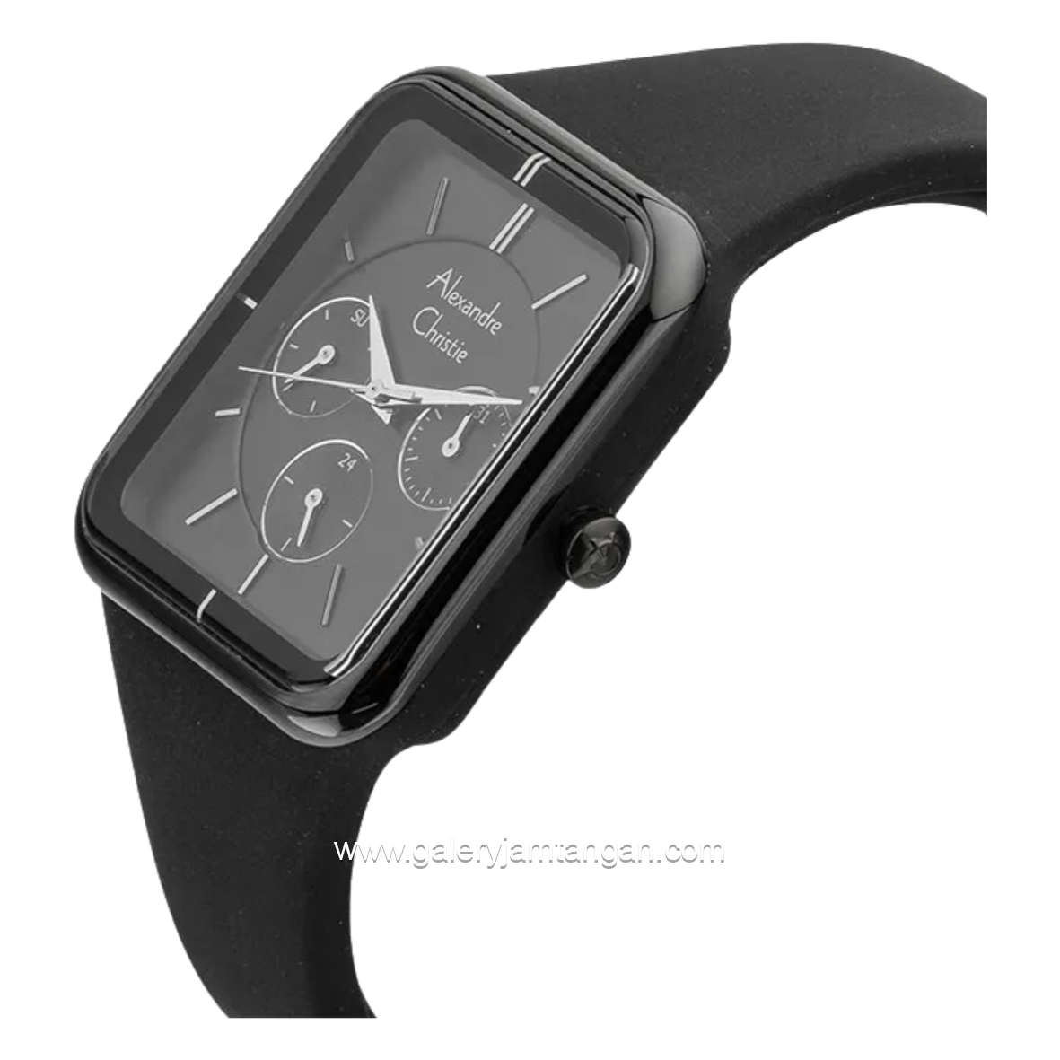 Alexandre Christie AC 2744 BFRIPBA Black Multifunction Rubber Strap