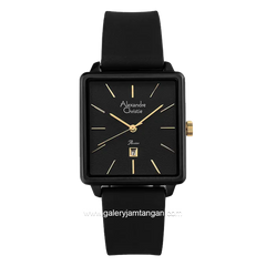 Alexandre Christie AC 2810 LD Full Black Rubber Strap