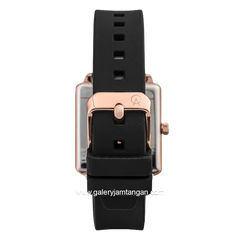 Alexandre Christie AC 2810 LD Black Rosegold Rubber Strap