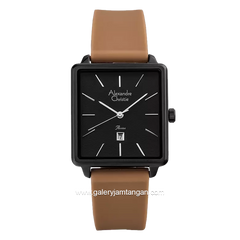 Alexandre Christie AC 2810 LD Brown Black Rubber Strap
