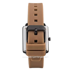 Alexandre Christie AC 2810 LD Brown Black Rubber Strap