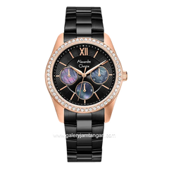 Alexandre Christie AC 2827 BF Black Rosegold Multifunction Stainless Steel
