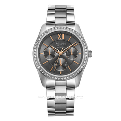 Alexandre Christie AC 2827 BF Silver Jarum Rosegold Multifunction Stainless Steel Strap