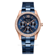 Alexandre Christie AC 2827 BF Blue Rosegold Multifunction Stainless Steel Strap