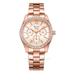 Alexandre Christie AC 2827 BF Rosegold Multifunction Stainless Steel Strap