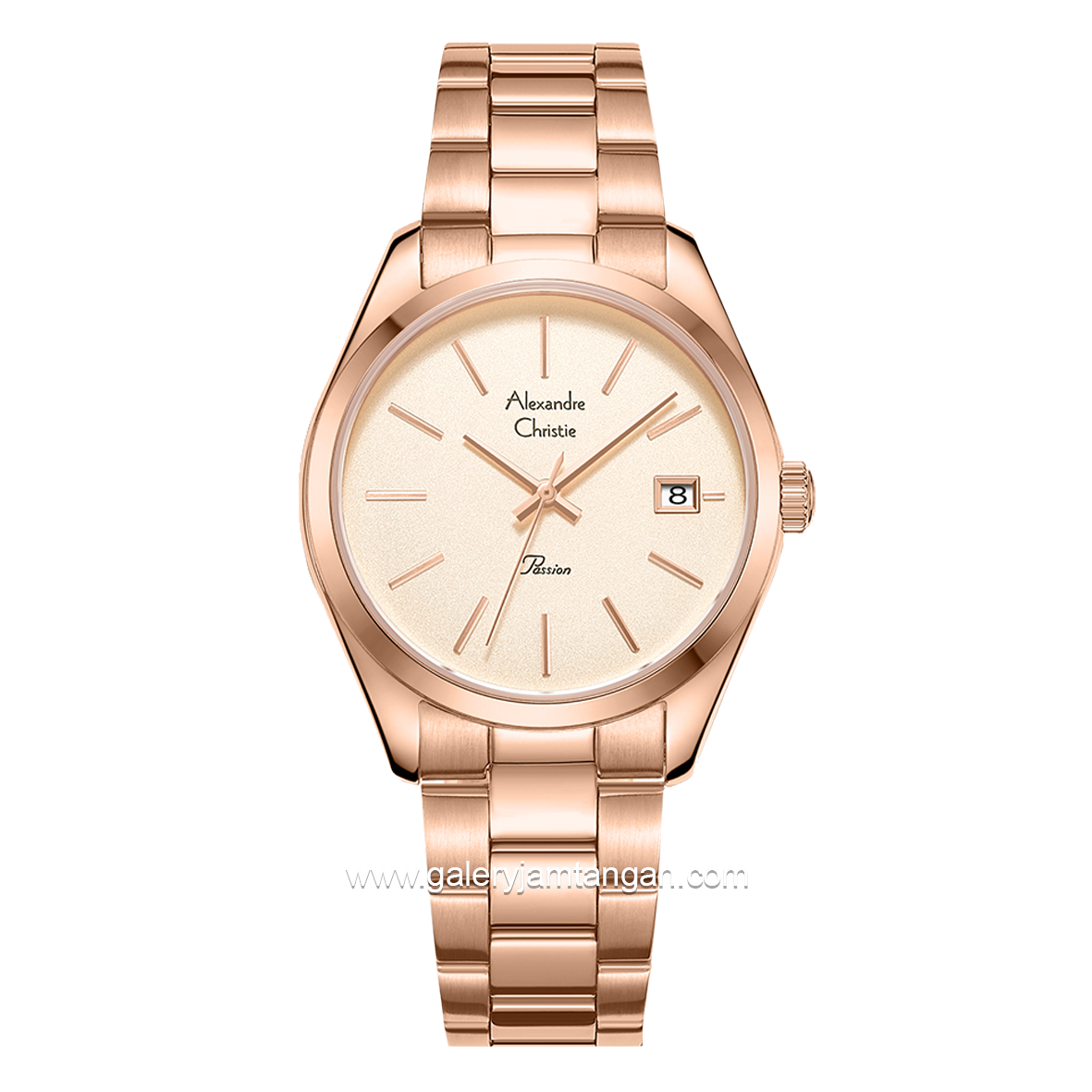Alexandre Christie Classic AC 2839 LD Full Rosegold Stainless Steel Strap
