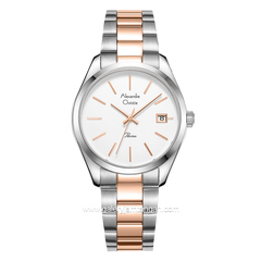 Alexandre Christie Classic AC 2839 LD Silver Combinasi Rosegold Stainless Steel Strap
