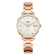 Alexandre Christie AC 2870 LD BRGSL-1 Rosegold Dial Silver Stainless Steel