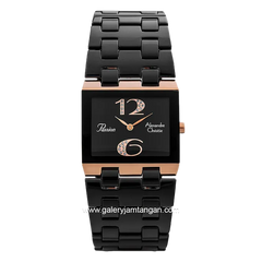Alexandre Christie AC 2881 LH Black Rosegold Acetate Strap