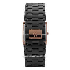 Alexandre Christie AC 2881 LH Black Rosegold Acetate Strap