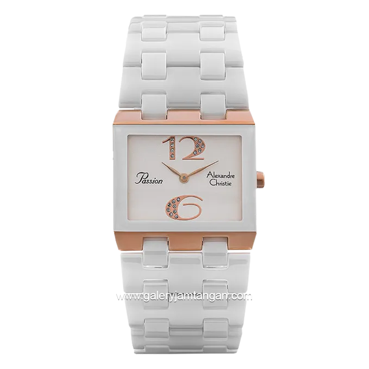Alexandre Christie AC 2881 LH White Rosegold Acetate Strap