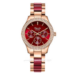 Alexandre Christie Passion AC 2914 BF Ladies Red Dual Tone Stainless Steel Ceramic Strap