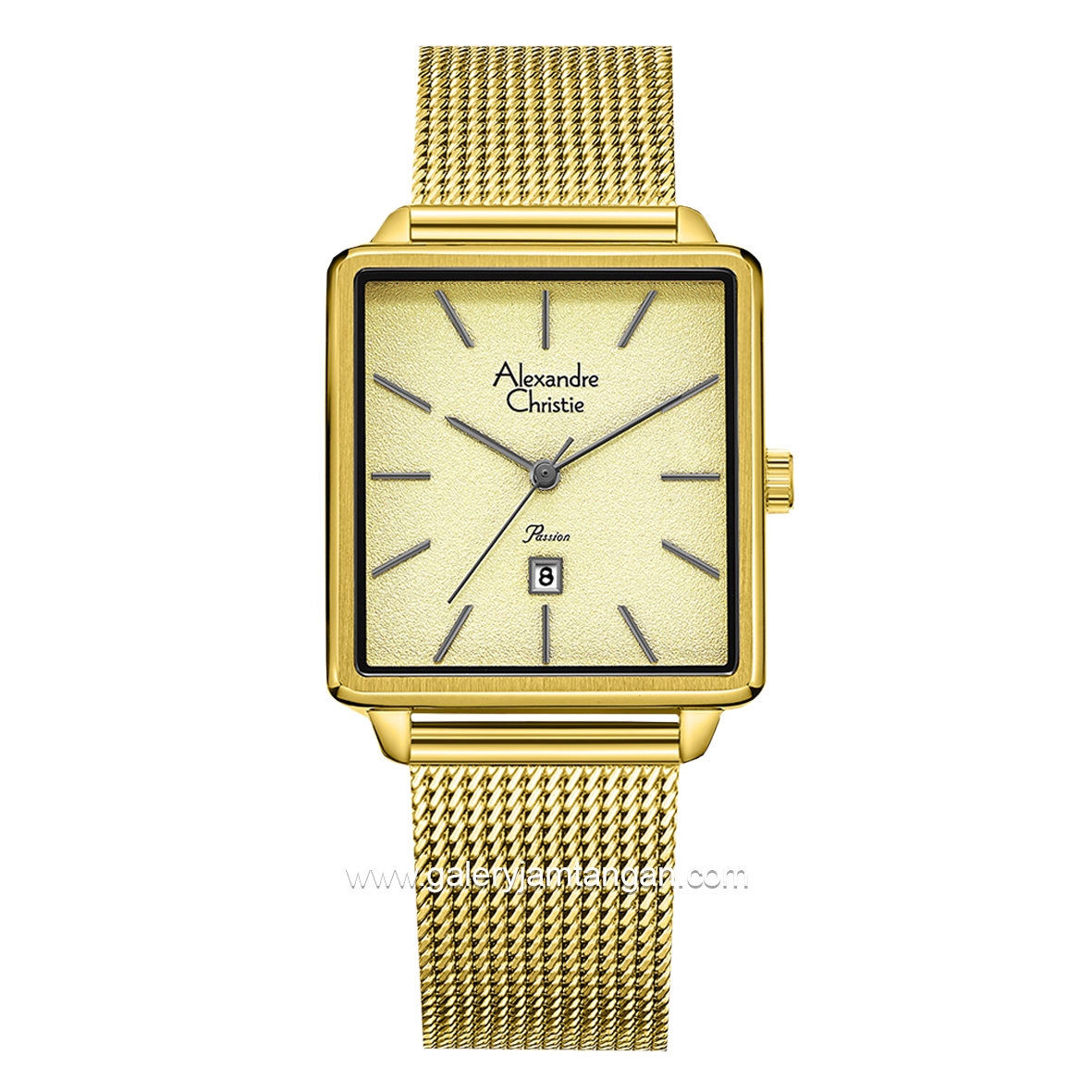 Alexandre Christie AC 2922 LD Full Gold Shandrope Strap
