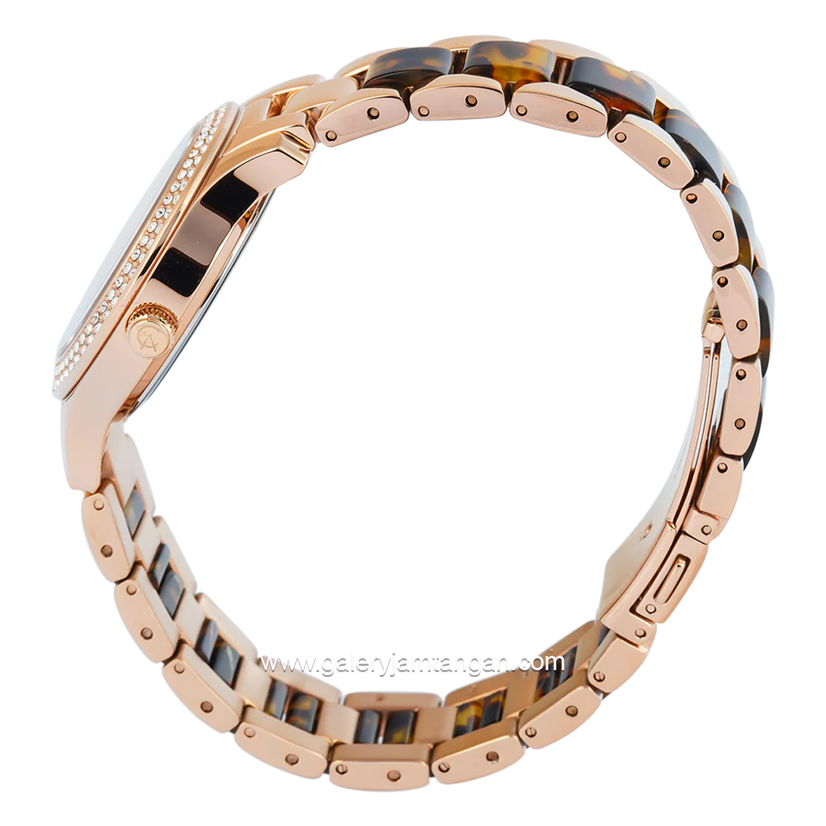 Alexandre Christie AC 2932 BF Black Motif Rosegold Stainless Steel
