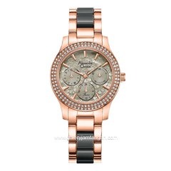 Alexandre Christie AC 2932 BF Grey Rosegold Dual Tone Stainless Steel With Acetate Strap