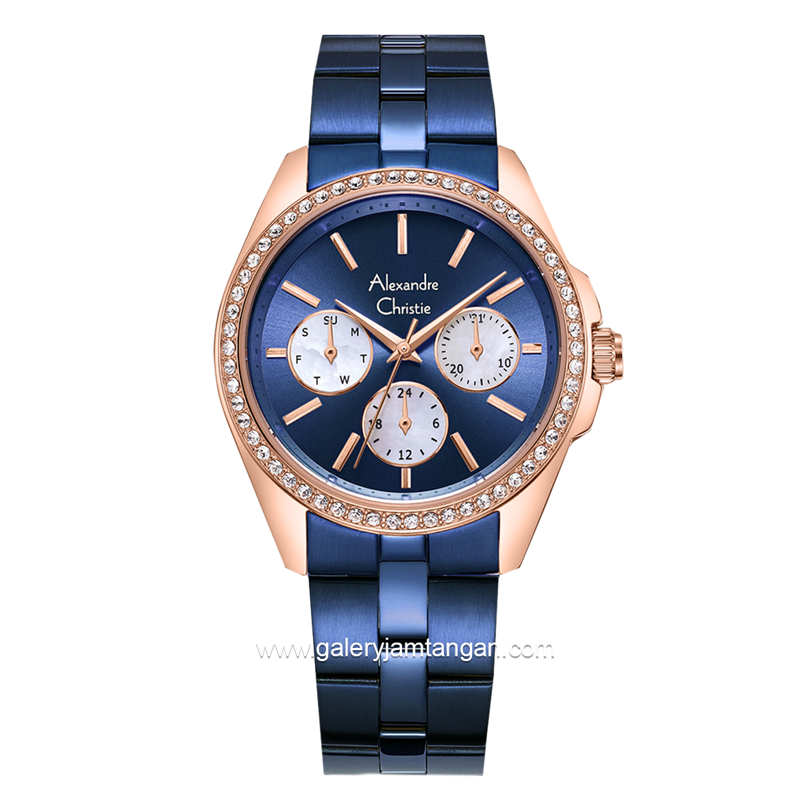 Alexandre Christie AC 2949 BF Blue Rosegold Stainless Steel