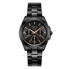Alexandre Christie Multifunction AC 2977 BF Black Stainless Steel Strap