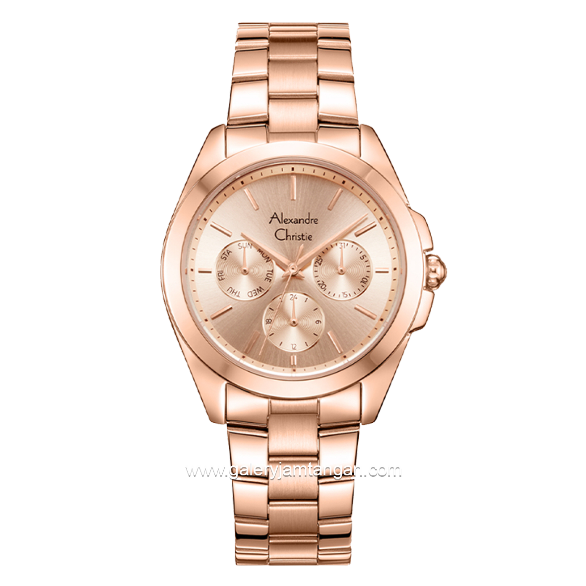 Alexandre Christie Multifunction AC 2977 BF Rosegold Stainless Steel Strap