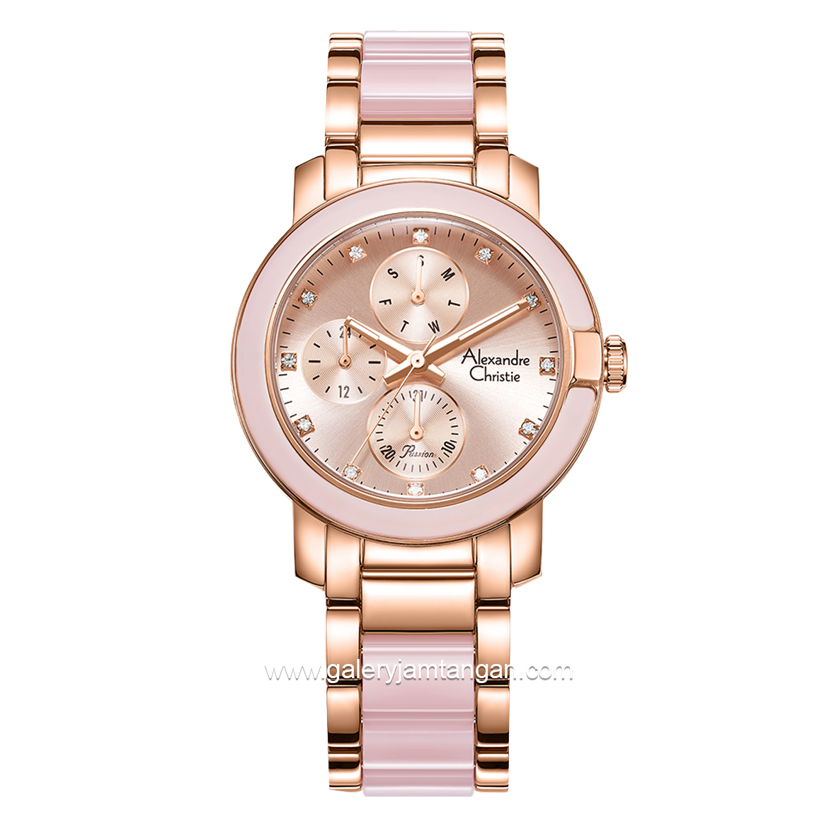 Alexandre Christie AC 2993 BF Pink Rosegold Fiber Combinasi Stainless Steel