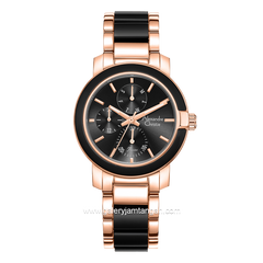 Alexandre Christie AC 2993 BF Black Rosegold Fiber Combinasi Stainless Steel