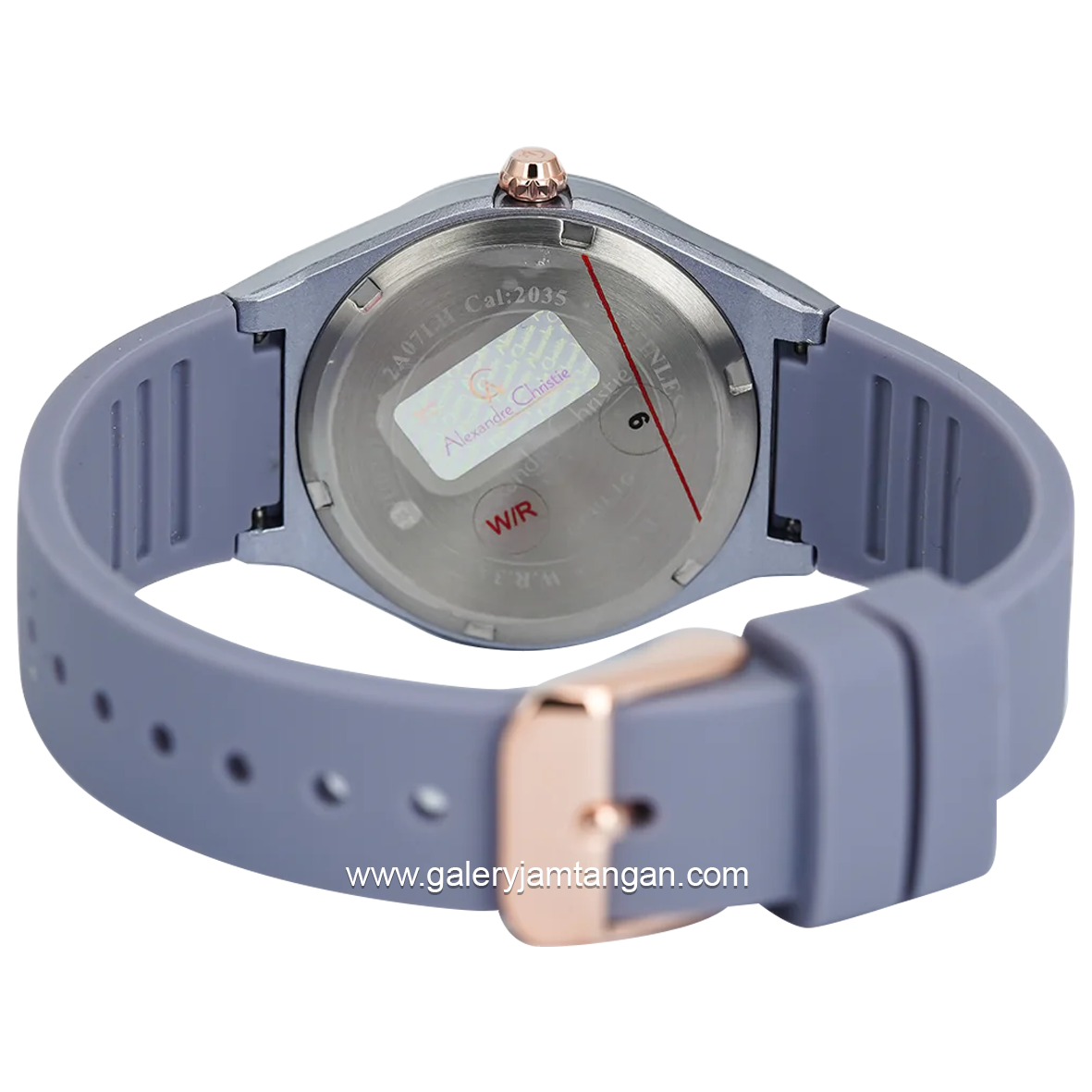 Alexandre Christie AC 2A07 LH Lilac Rubber Strap
