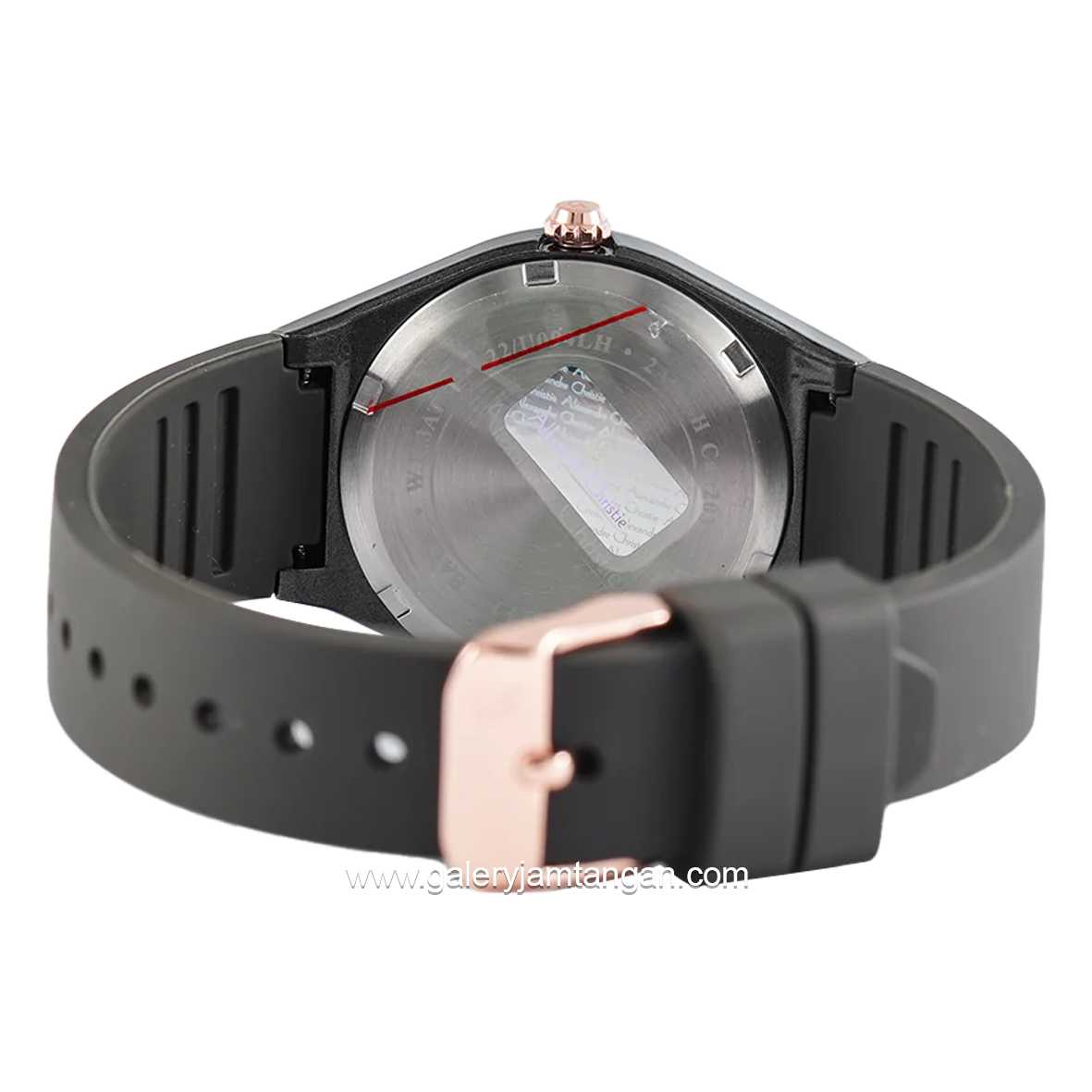 Alexandre Christie AC 2A07 LH Black Rubber Strap
