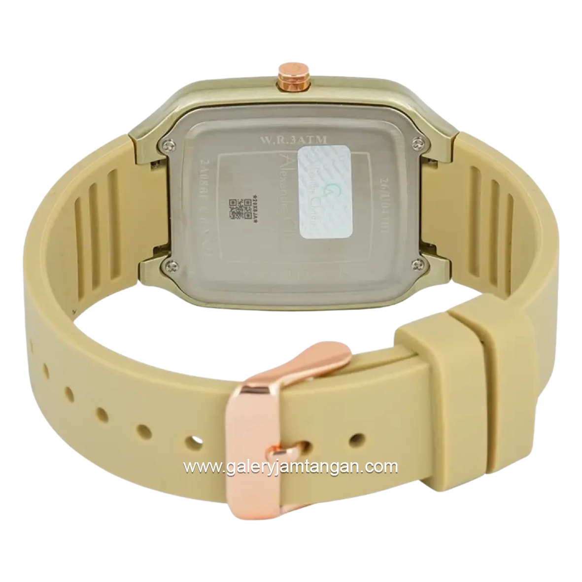 Alexandre Christie Passion AC 2A08 BFRRGBG Ladies Beige Rubber Strap
