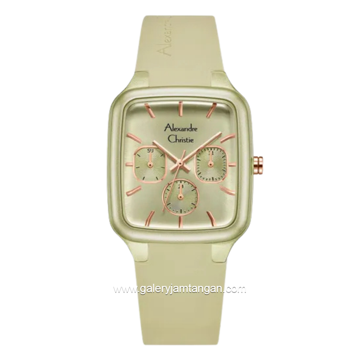 Alexandre Christie Passion AC 2A08 BFRRGBG Ladies Beige Rubber Strap