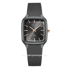 Alexandre Christie AC 2A08 LH Black List Rosegold Rubber Strap