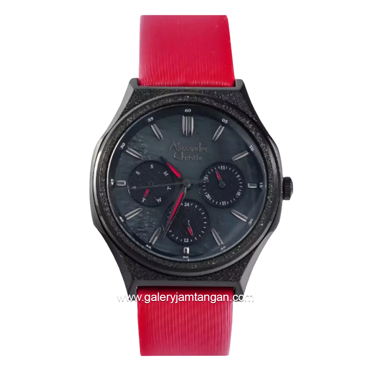 Alexandre Christie AC 2A09 BF Red Black Rubber Strap