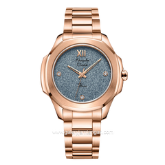 Alexandre Christie AC 2A28 LH Rosegold Dial Blue Glitter Stainless Steel