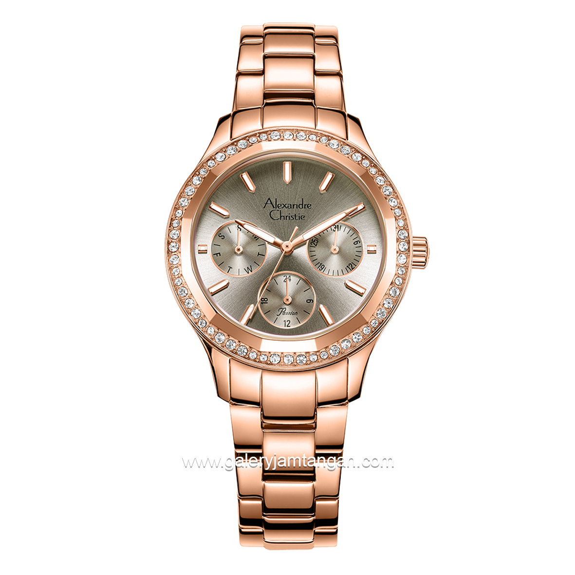 Alexandre Christie AC 2A33 BF Rosegold Dial Grey Stainless Steel