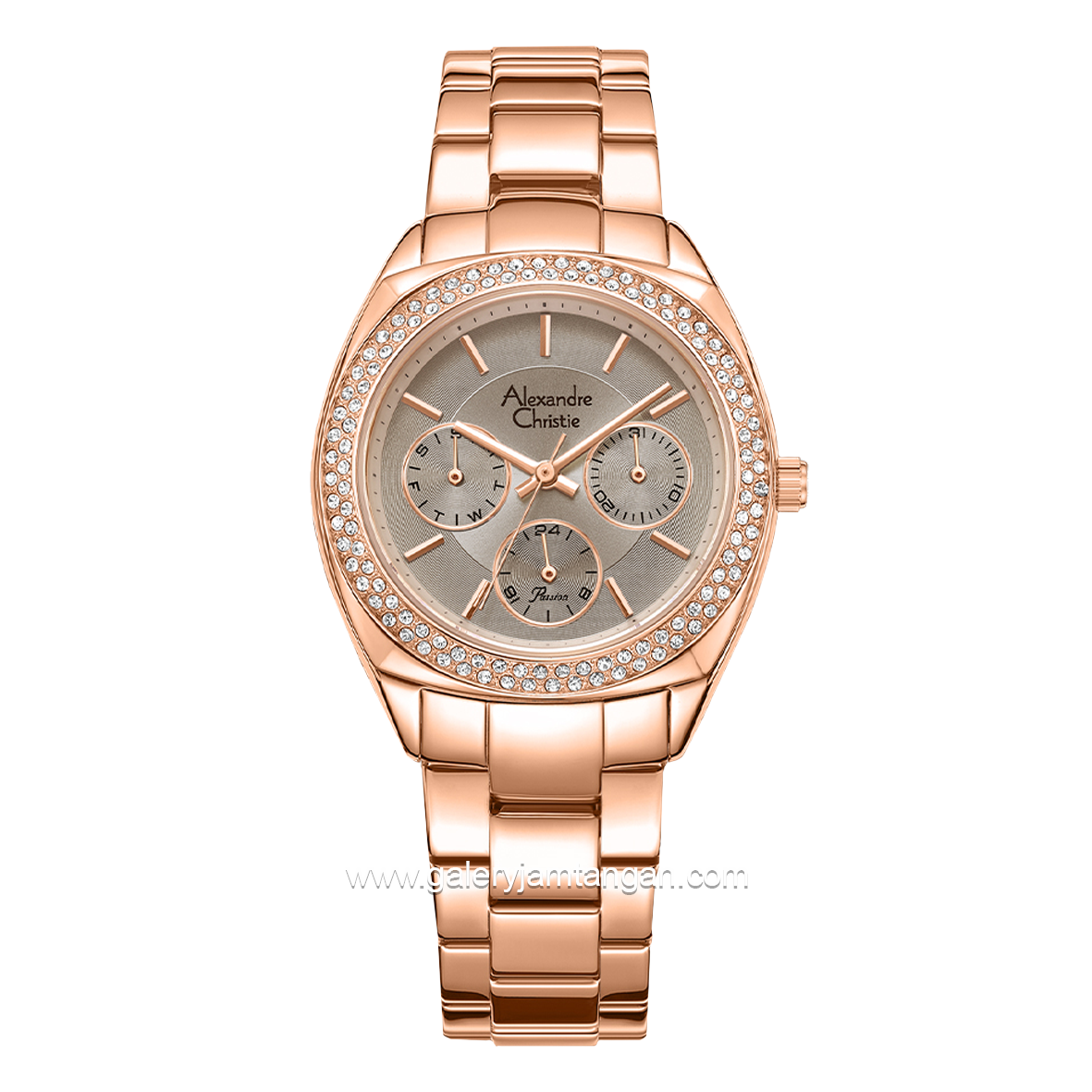 Alexandre Christie AC 2A36 BF Rosegold Dial Brown Stainless Steel