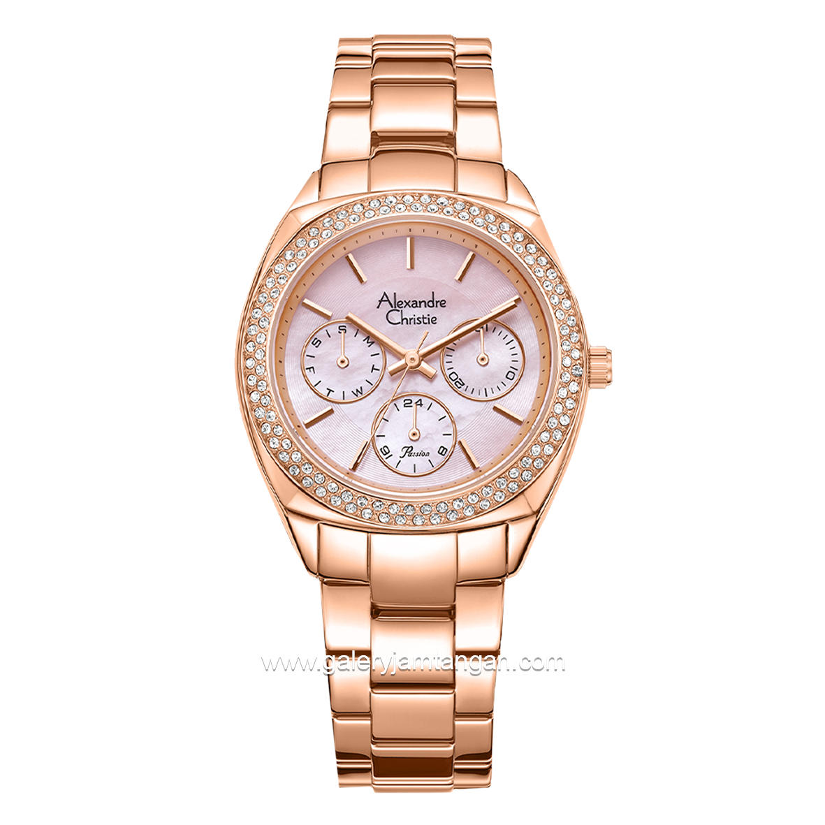 Alexandre Christie AC 2A36 BF Rosegold Dial Pink Stainless Steel