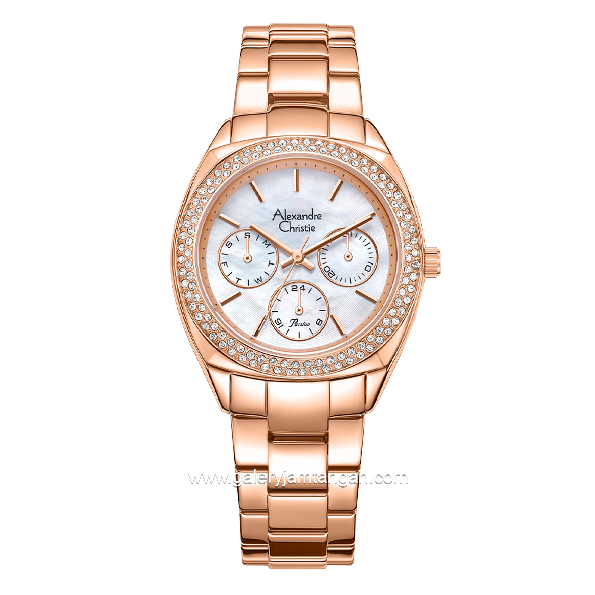 Alexandre Christie AC 2A36 BF Rosegold Dial White Stainless Steel