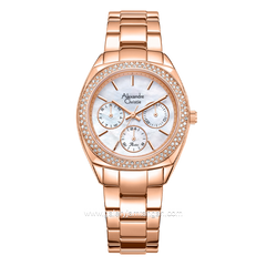 Alexandre Christie AC 2A36 BF Rosegold Dial White Stainless Steel