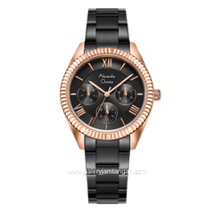 Alexandre Christie AC 2A44 BF Multifunction Black Rosegold Stainless Steel