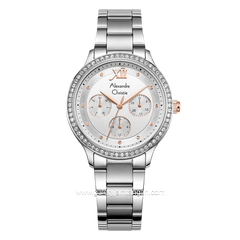 Alexandre Christie AC 2A48 BF Silver Multifunction Stainless Steel Strap